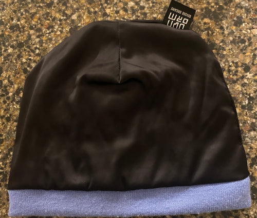 "Icy Blue" Satin Beanie