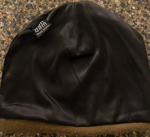 "Chocolate Brown" Satin Beanie